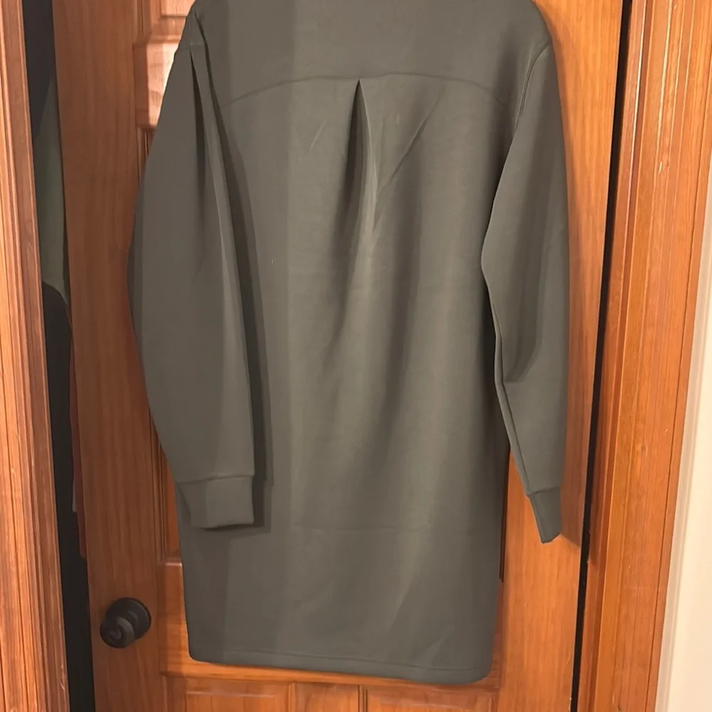 Spanx AirEssentials Crew Neck Dress Dark Palm NWT Medium - Picture 2 of 10